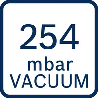 254 mbar Vakuum.