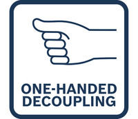 Einhändiges Entkoppeln.