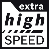 Extra hohe Geschwindigkeit.