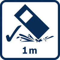 Falltest aus 1 Metern Höhe.