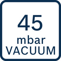 45 mbar Vakuum.