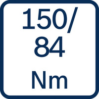 Drehmoment 150/84 Nm.