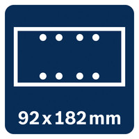 Schleifplatte 92x182mm.