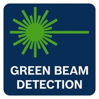 Grüne Strahlerkennung.