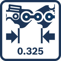 0,325 Zoll Kettenteilung.