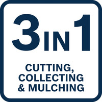 Rasenmäher 3-in-1 Schneiden Sammeln Mulchen.