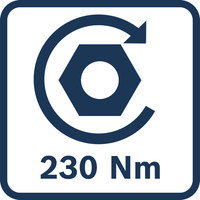 Anzugsdrehmoment 230 Nm.