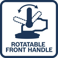 Drehbarer Frontgriff.