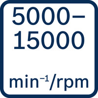 Drehzahlbereich 500015000 U/min.