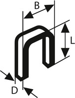 Schmalrückenklammern, harzbeschichtet, Typ 55