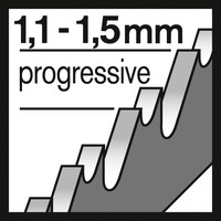 Progressive Zahnteilung.
