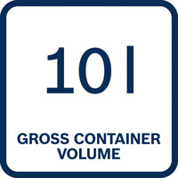 10 Liter Behältervolumen.