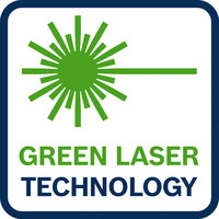 Symbol für grüne Lasertechnologie.