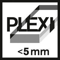 Plexiglas unter 5 mm.