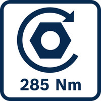 Anzugsdrehmoment 285 Nm.