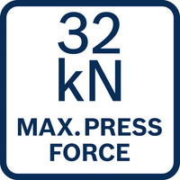 32 kN maximale Presskraft.