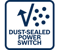 Staubdichter Netzschalter.