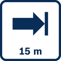 Arbeitsbereich 15 m.