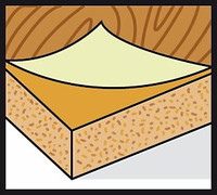 Materialsymbol: furnierte Hölzer