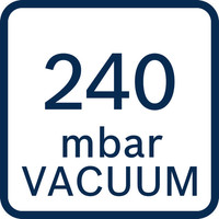 240 mbar Vakuum.