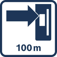 Arbeitsbereich 100 m.