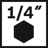 1/4 Zoll Sechskant.