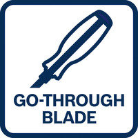 Durchgehende Klinge.