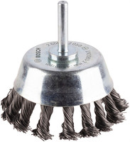 PRO Metal Heavy Topfbürste mit gezopftem Draht für Dreh- und Schlagbohrschrauber, zylindrischer Schaft