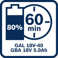 80 Prozent Ladung 60 Minuten.