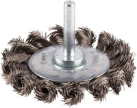 PRO Stainless Steel Heavy Scheibenbürste mit gezopftem Draht für Dreh- und Schlagbohrschrauber, zylindrischer Schaft
