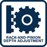 Zahnstange und Ritzel.