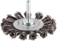 PRO Metal Heavy Scheibenbürste mit gezopftem Draht für Dreh- und Schlagbohrschrauber, zylindrischer Schaft