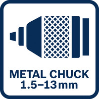Schnellspannbohrfutter Metall 1,513 mm.