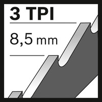 3 TPI 8,5 mm.