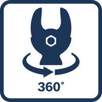 Drehbarer Kopf 360 Grad.