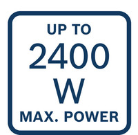 Maximale Leistung 2400 W.