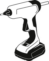 Akku-Heißklebepistole.