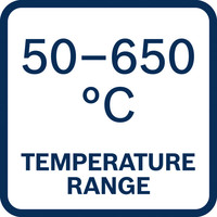 Temperaturbereich 50650 °C.