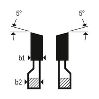 Zahnprofildiagramm des Bosch ATB-Sägeblatts.