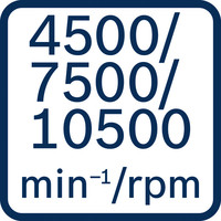 4500 7500 10500 U/min.