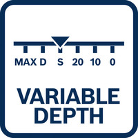 Variable Tiefe.