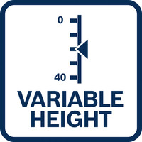 Variable Höhe.