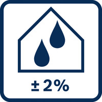 Feuchtigkeitsmessung ±2%.