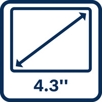4,3-Zoll-Display.