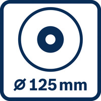 Scheibendurchmesser 125 mm.