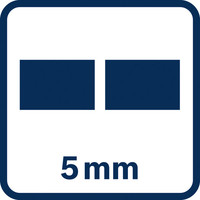 Schnittbreite 5 mm.