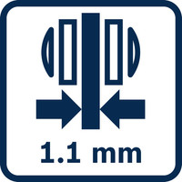1,1 mm Treibgliedstärke.