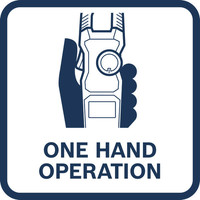 Einhandbedienung.
