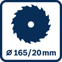 165/20 mm.