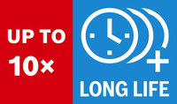 10x lange Lebensdauer.